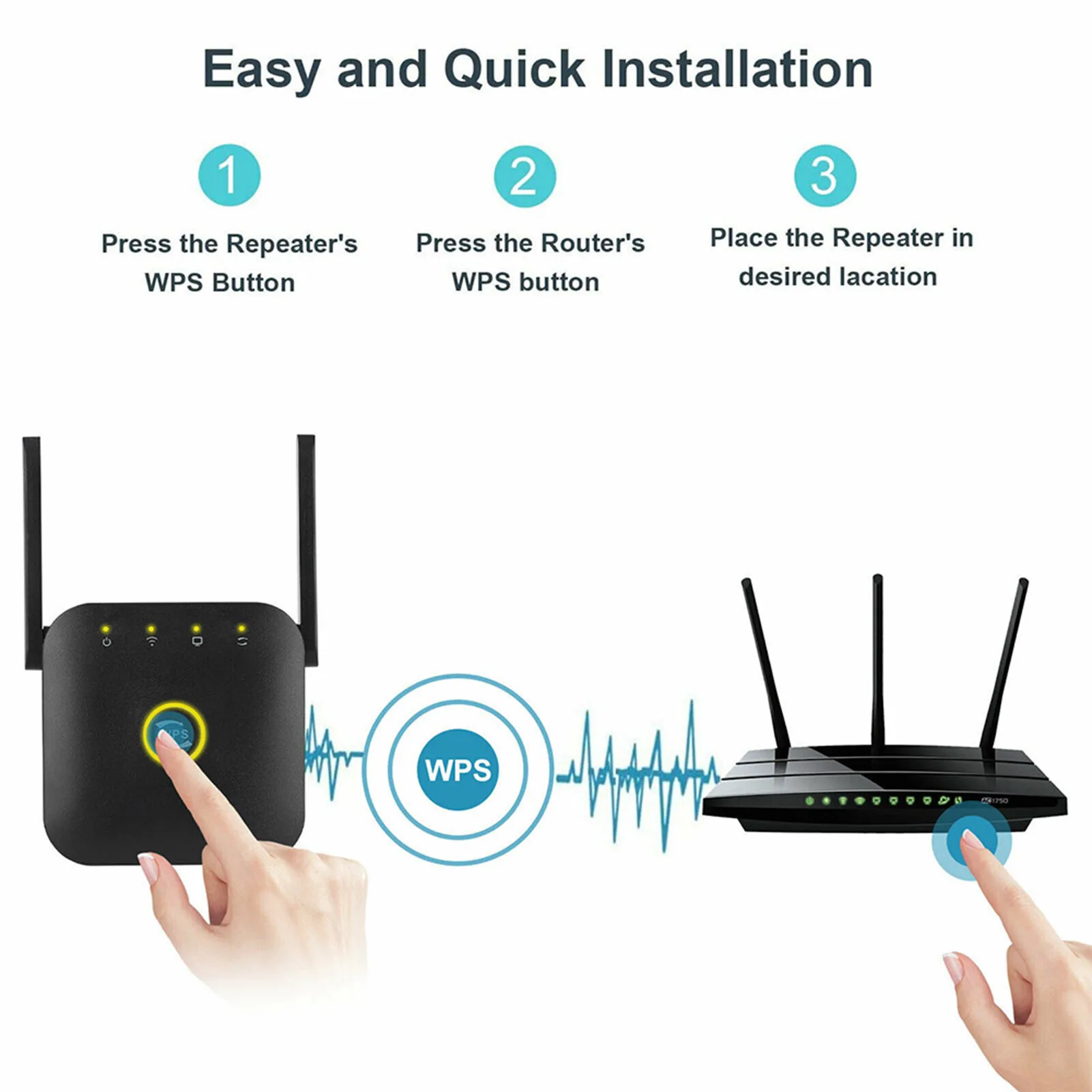 

300Mbps Wireless Router Range Extender WiFi Repeater Household Signal Booster