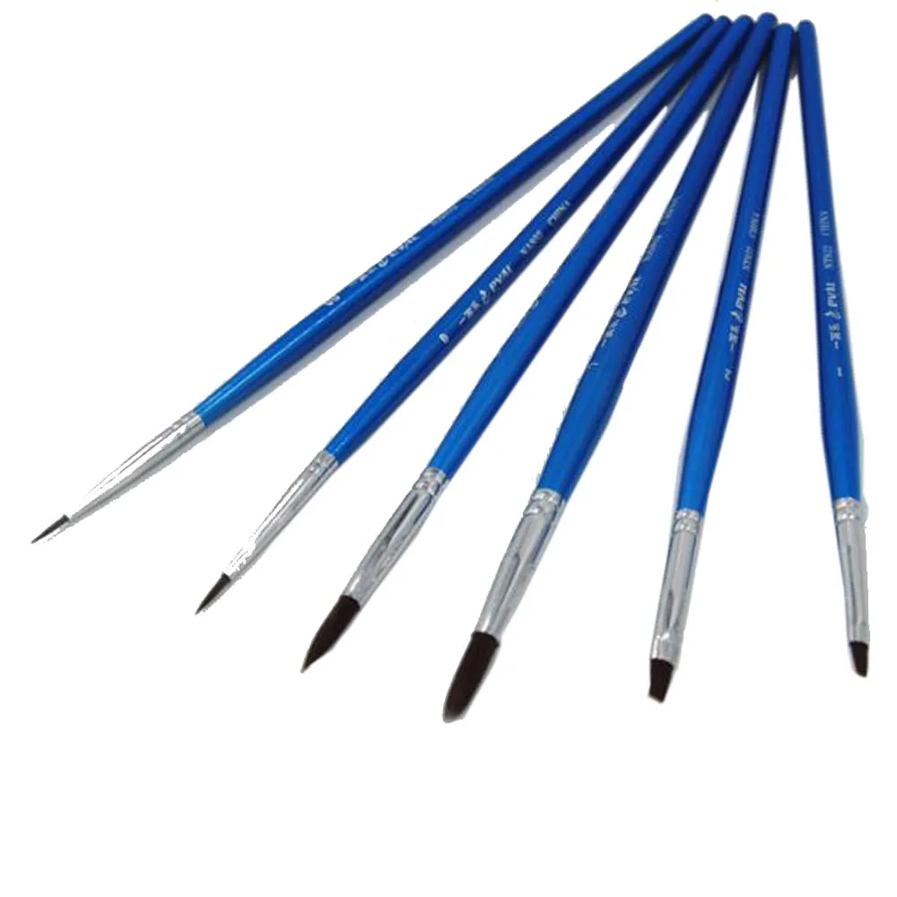 6 шт./компл. микс стоматологическая лабораторная нейлоновая кисть фарфоровая