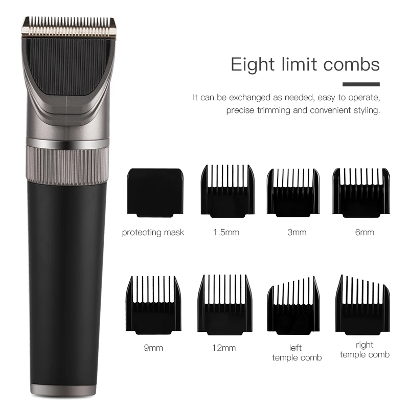 

CkeyiN LED Hair Trimmer Waterproof Hair Clipper Electric Hair Cutting Machine Beard Trimer Body Men Haircut USB Rechargeable