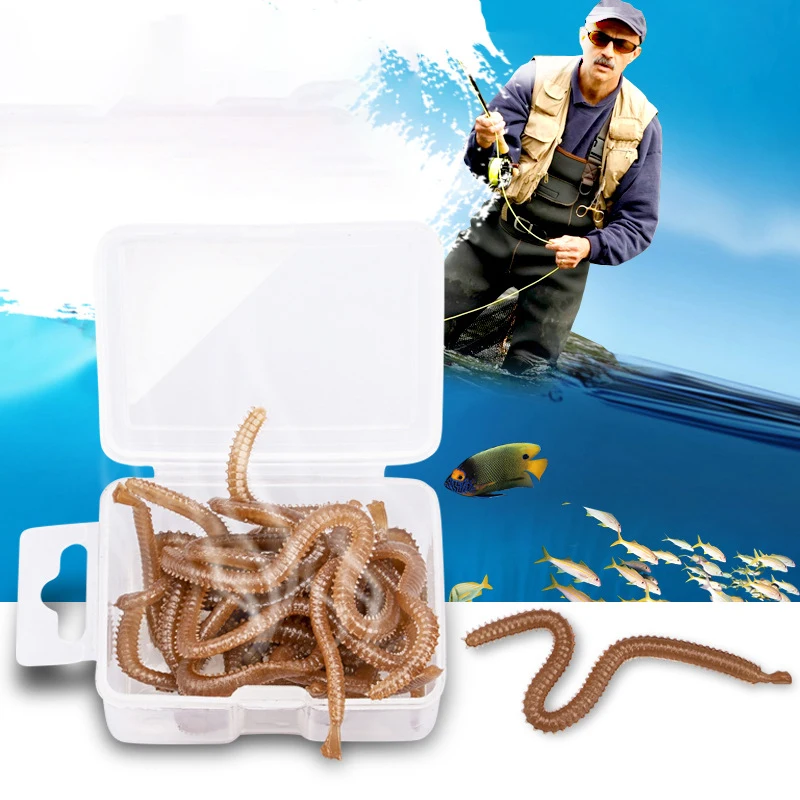

Simulation Earthworm Red Fishing Worms Artificial Fishing Worms Fishy Smell Lures Soft BaitFishing Tackle