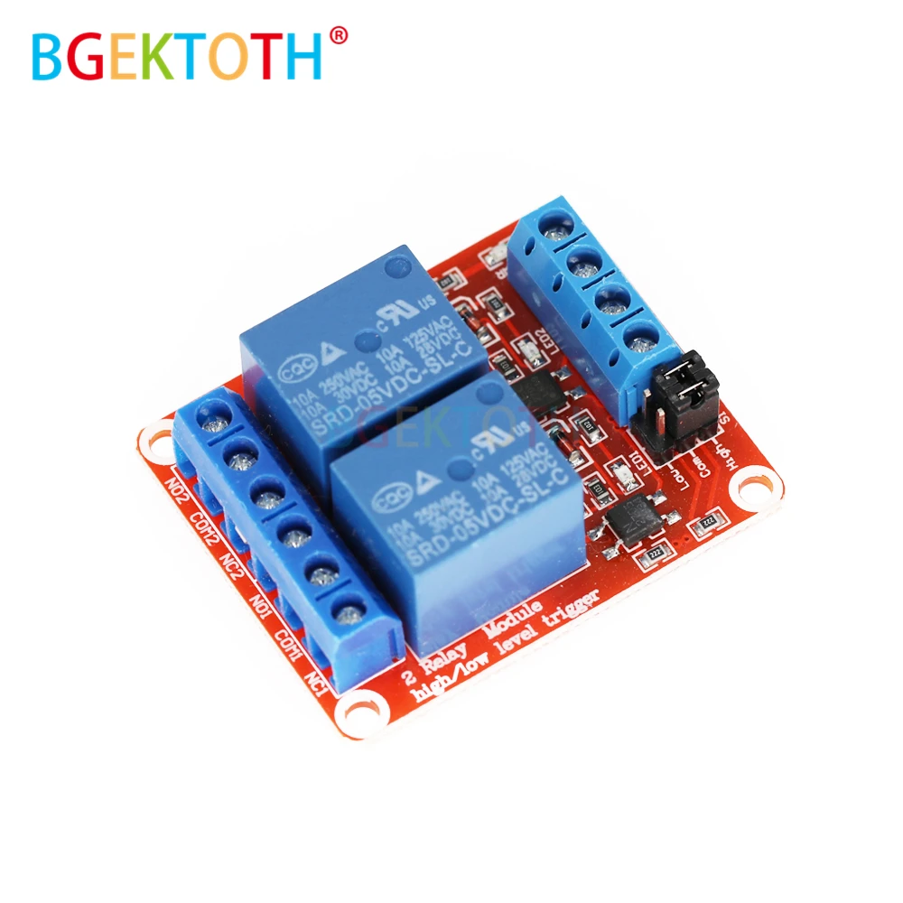 

2 channel relay module with optocoupler isolation 2 way 5V 12V 24V relay Support high and low level trigger development board