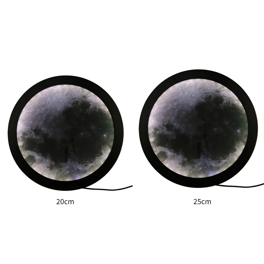 

LED Mirror Moon Lamp Romantic Cosmetics Makeup Hanging Bedroom Wall Decorative Night Light For Hallway Corridor Porch Girl Gift