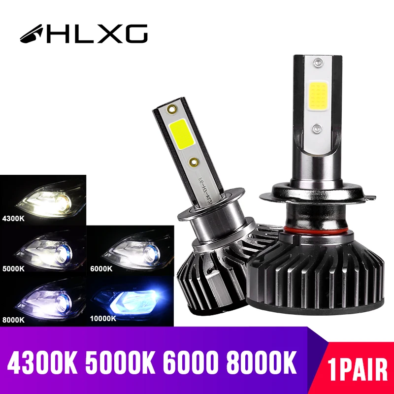 Hlxg H4 светодиодный H7 автомобильные фары HB3 HB4 H11 передние противотуманные ближнего