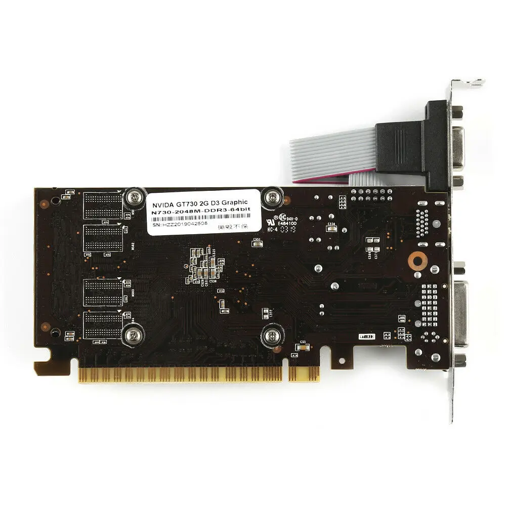 Видеокарта NVIDIA GeForce GT730 2GB DDR3 DVI VGA HDMI PCI-E низкопрофильная Видеокарта новая