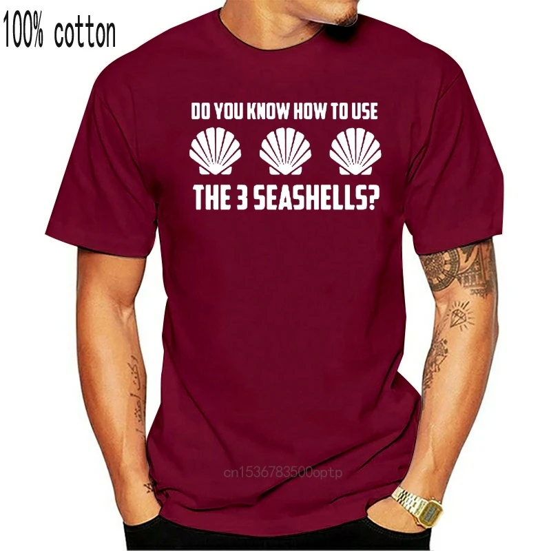 Mens Navy 3 Seashells TShirt - Inspired From Demolition Man DVD Three Sea Shells | Женская одежда