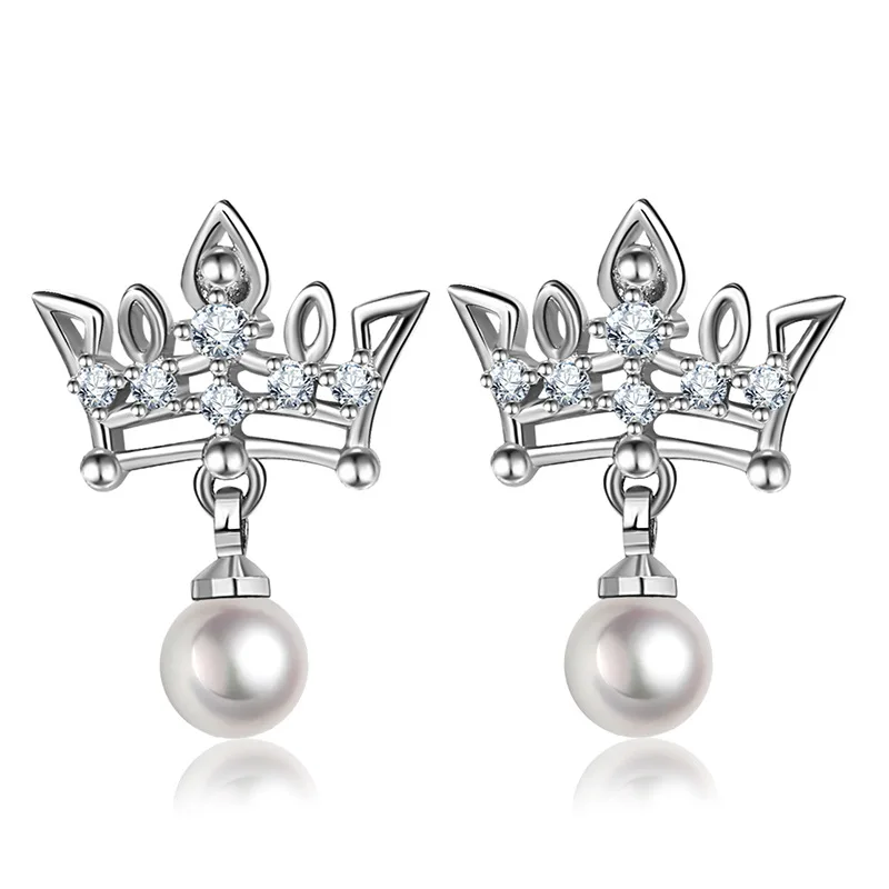 Женские серьги гвоздики из натурального камня с жемчугом|Серьги-гвоздики| |