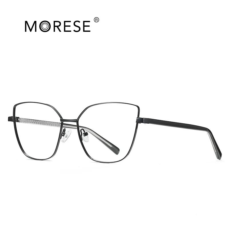 

Anti-Blue Light Metal Eyeglasses Frame Women Men Clear Lens Glasses Irregular Optical Glasses Frame