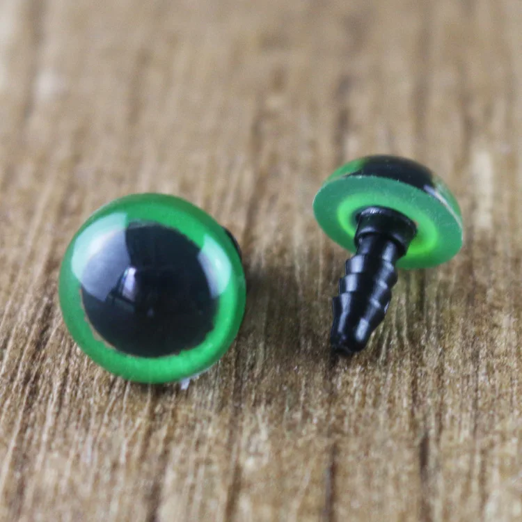 Green eyes 50 шт. цветные безопасные пластиковые глаза DIY ремесло поставки плюшевые игрушки животные куклы амигуруми глазные шары Декор милый винт Googly глаза ногтей - Цвет: Green eyes