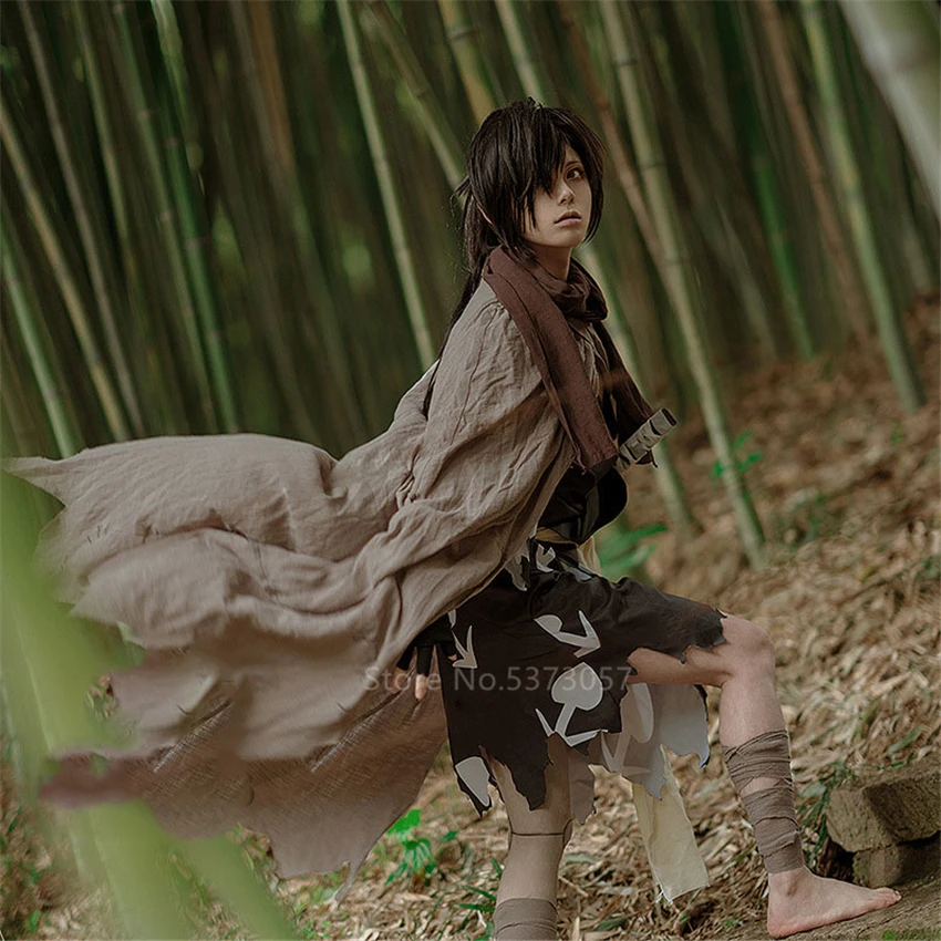 Косплей-костюм аниме Dororo на Хэллоуин 2020 мужское кимоно Hyakkimaru самурайский костюм