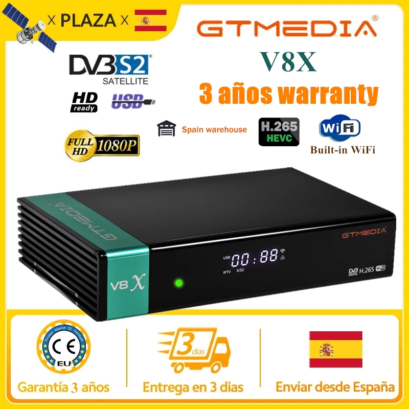 Новое поступление спутниковый ресивер GTmedia V8X обновленный V8 NOVA HONOR встроенный Wi-Fi