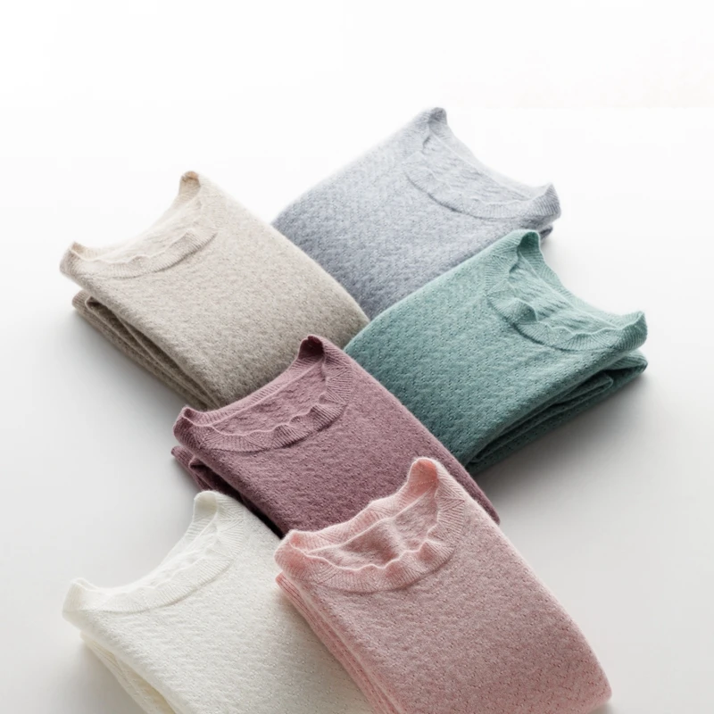 

Hot Sale Autumn Winter Sweater Women 100% Cashmere Loose Long-Sleeve Sexy Fashion Female Soft Bottoming Warm Knit S-XXL Jumper