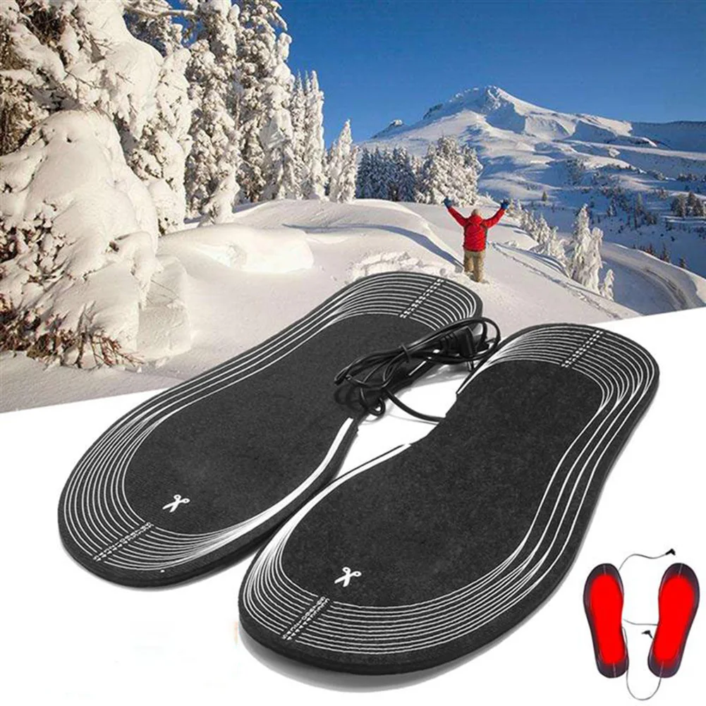 1 пара обуви стельки с электрическим подогревом для аккумулятором 4 5 в зимние
