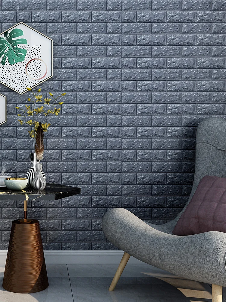 

Wallpaper Self Adhesive 3D Solid Wall Sticker Waterproof and Moisture Proof Background Wall Decoration Sticker Foam Bedroom Warm