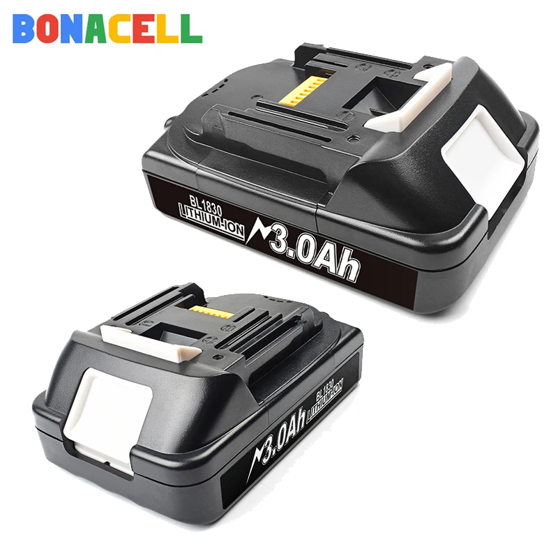 Перезаряжаемый литий-ионный аккумулятор Bonacell BL1860 18 в 6000 мАч для Makita BL1840 BL1850 BL1830