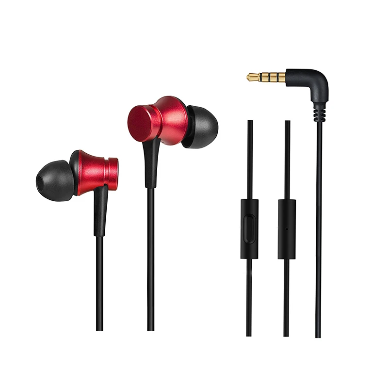 Red Xiaomi новая посылка Piston 3 свежая версия наушников 3,5 мм наушники-вкладыши с микрофоном для samsung Xiaomi huawei с коробкой - Цвет: Red