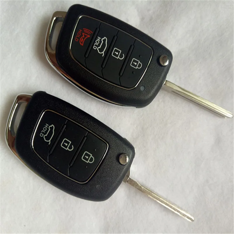 DAKATU 3/4 Button Folding Flip Remote Key Shell Case Smart Car Housing Fob For Hyundai i10 i20 i30 i35 i40 Genesis Uncut Bla | Автомобили