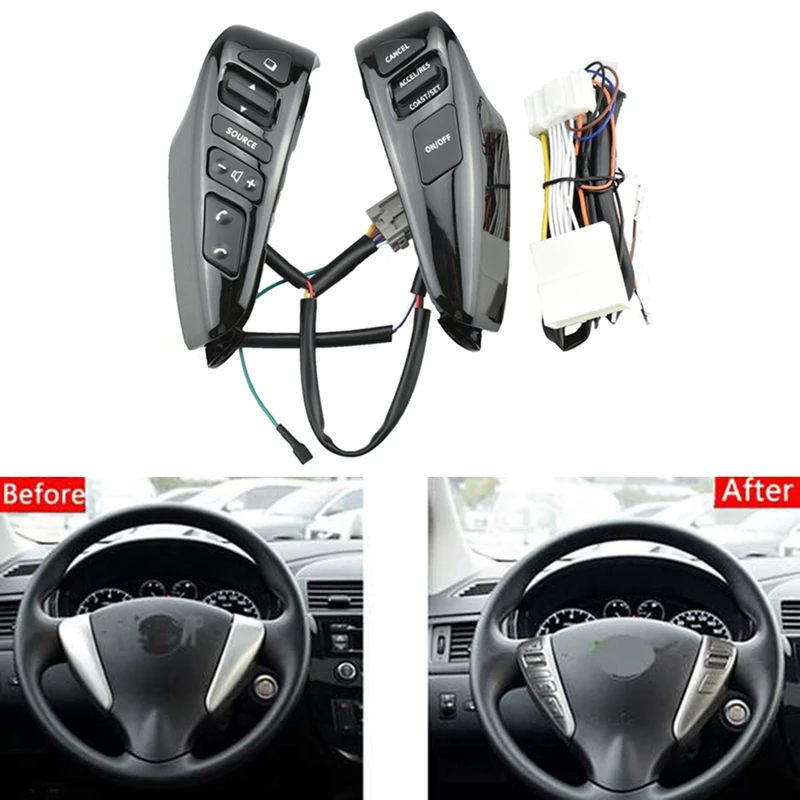 

Car Steering Wheel Switch Button Cruise Control Button for Nissan Sentra Livina Almera SUNNY 25550-3DA6A