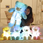 Игрушка плюшевая светильник кой, креативный Мишка-Тедди, яркая светящаяся плюшевая игрушка, подарок для детей, детская подушка, 305080 см