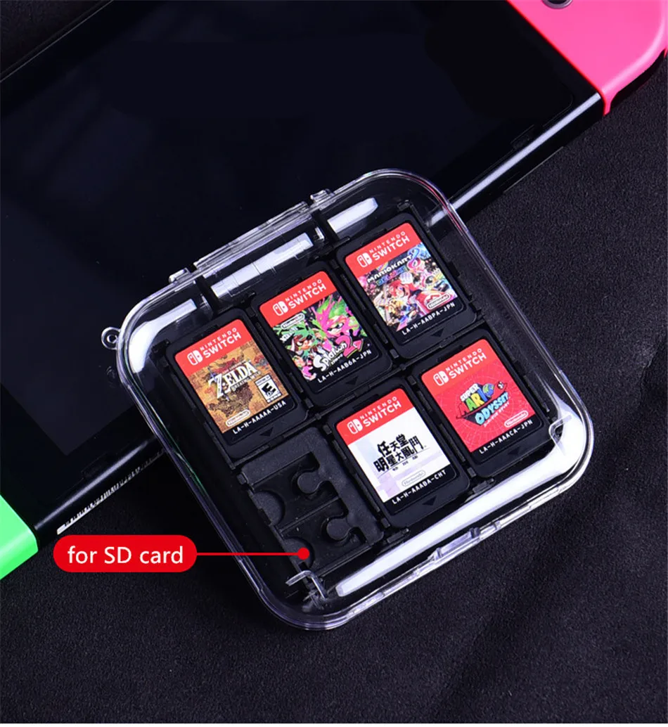 Игровая Карта памяти Micro SD чехол держатель хранение картриджей коробка жесткий корпус 12 в 1 чехол для kingd Nitendo переключатель NS