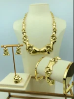 guomei fashion big jewelry brazilian gold jewelry sets for women wedding and party b0002