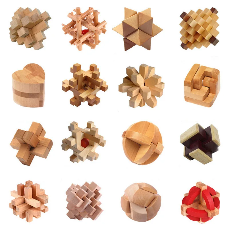 Новый дизайн головоломка для развития интеллекта замок конмин 3D деревянные