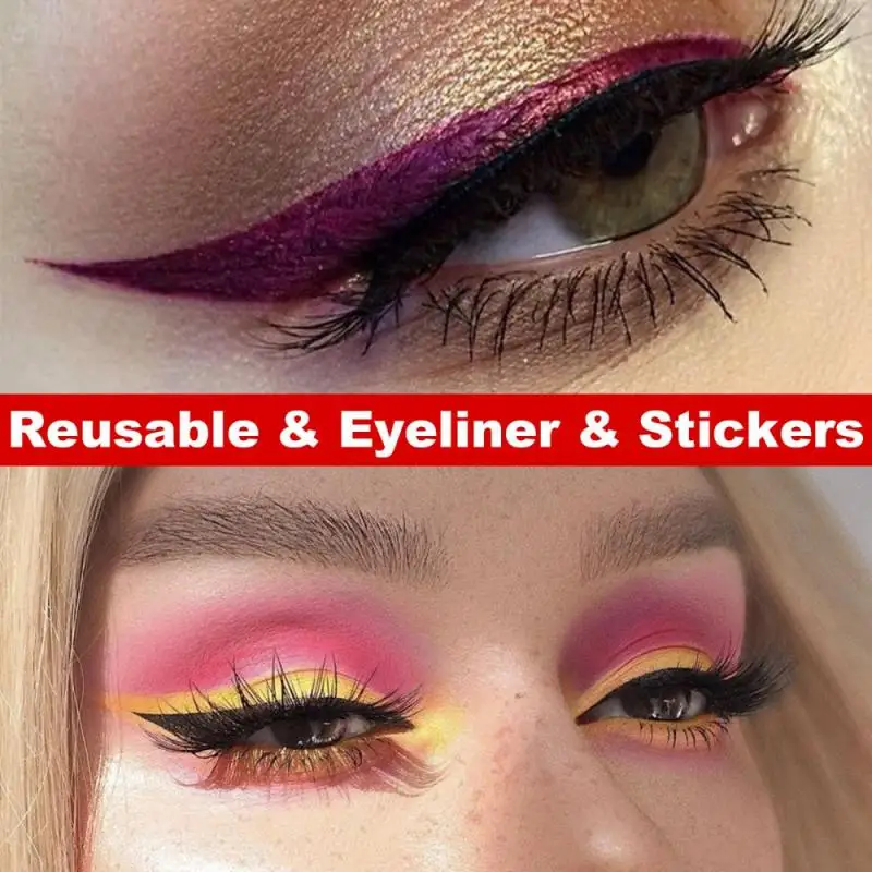 

Double Eyelid Eye Shadow Stickers Eyeliner Stickers No Blooming Paper Sticky Combo Set Beauty Eyes Makeup Tool