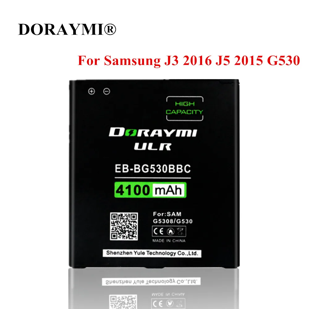 

Внешняя Аккумуляторная Батарея DORAYMI 4100 мАч для телефона Samsung Galaxy Grand Prime J3 2016 J5 2015 G530F G5308W G531