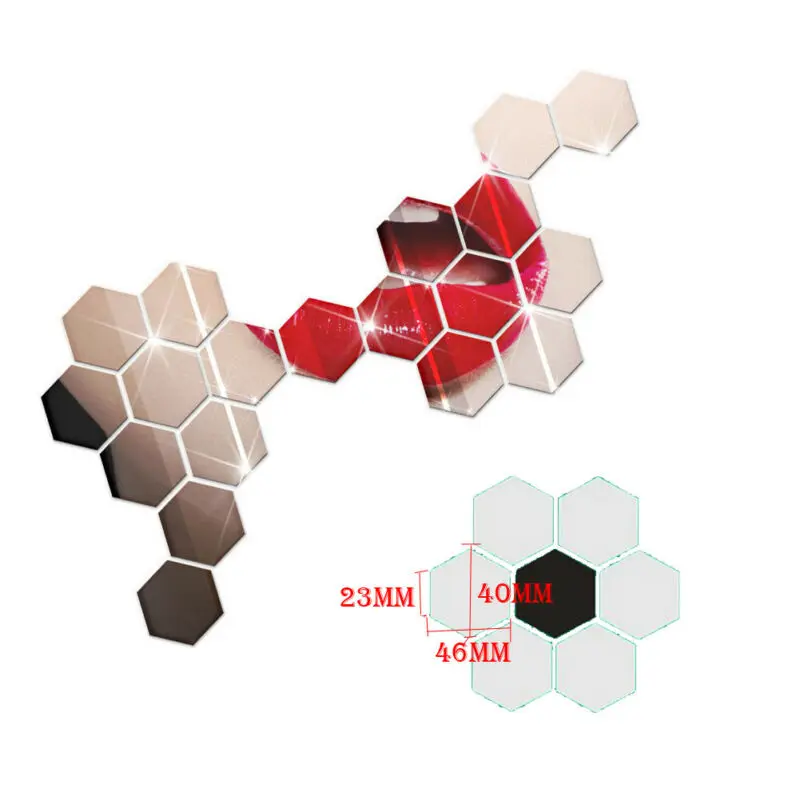 36X акриловый зеркальный эффект стикер для настенной плитки номер Декор Искусство