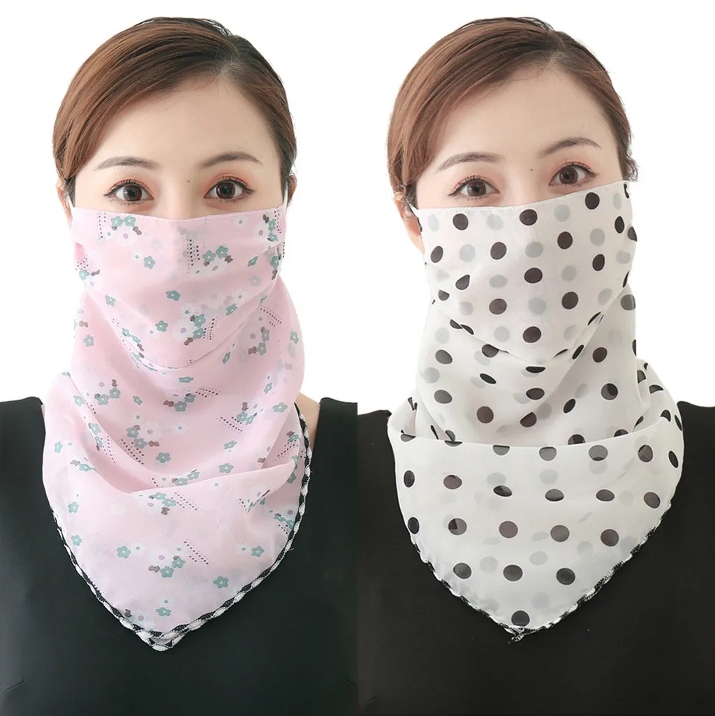 Женская шифоновая маска от солнца 2 упаковки|Женские шарфы| |