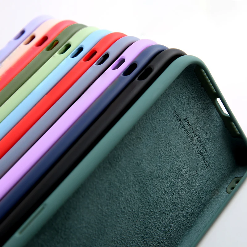 Жидкий силиконовый чехол для XiaoMi Mi 9 9T SE 10 10T Pro Lite Poco X3 Redmi Note 9s 8 8A 9A 9AT 9C | Мобильные
