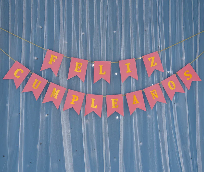 1 комплект Испания с днем рождения баннер надписью воздушные шары конфетти цвета