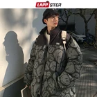 Парка пуховая мужская LAPPSTER, Японская уличная одежда, зимняя, с принтом