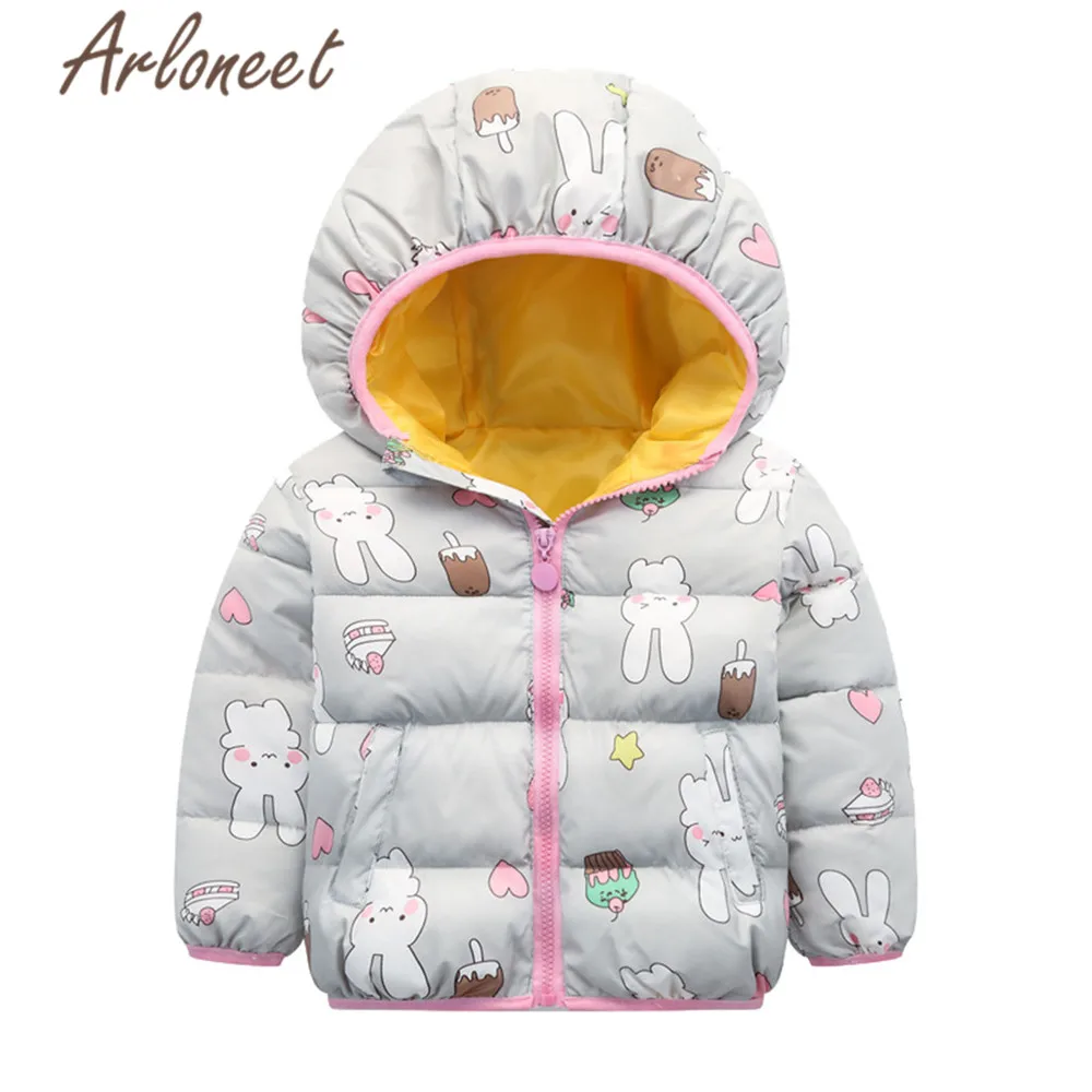 ARLONEET пальто с капюшоном для маленьких девочек и мальчиков ультратонкая пуховая