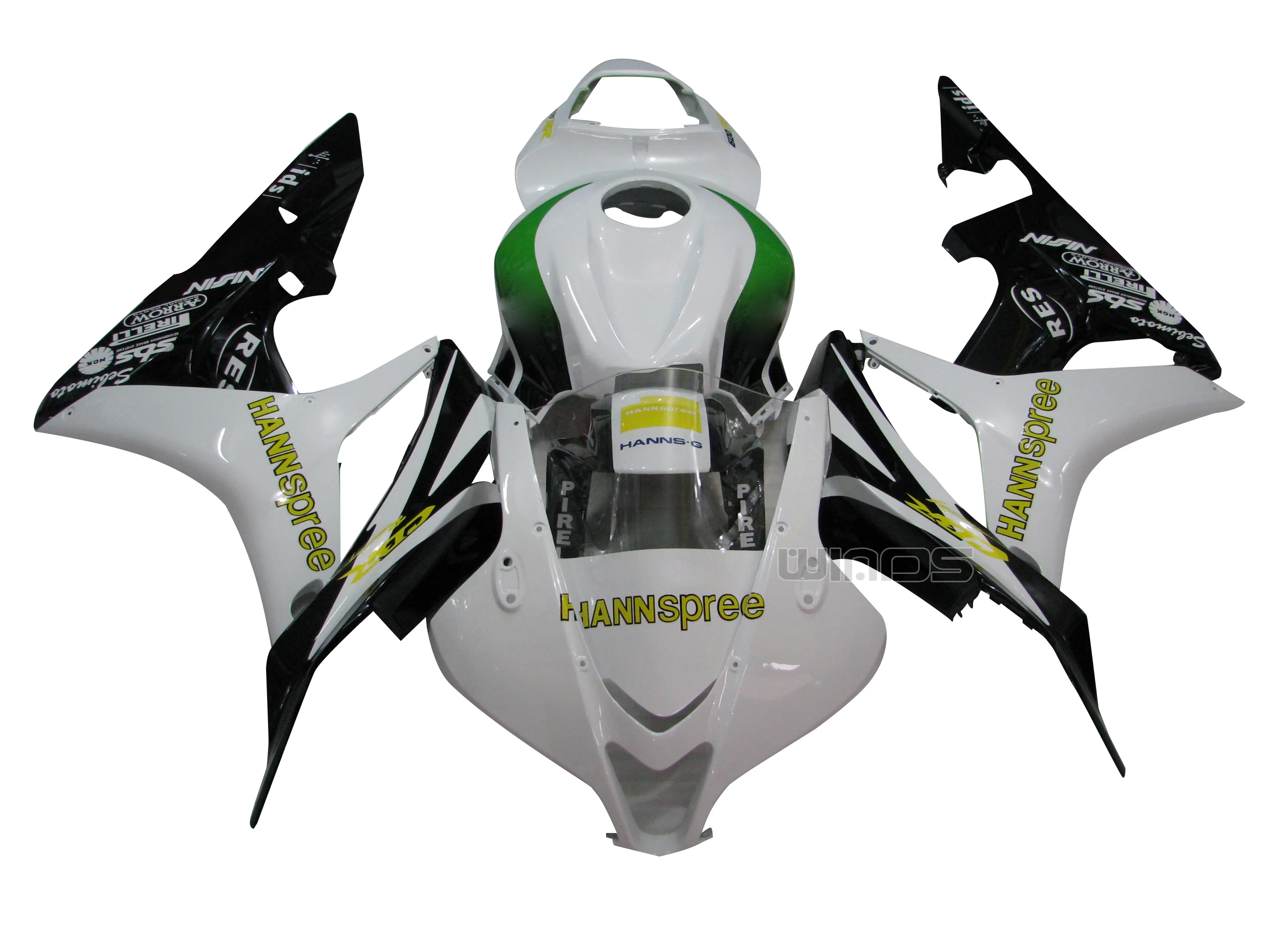 Комплект обтекателей для кузова Honda CBR600 F5 2007 2008 белый черный зеленый