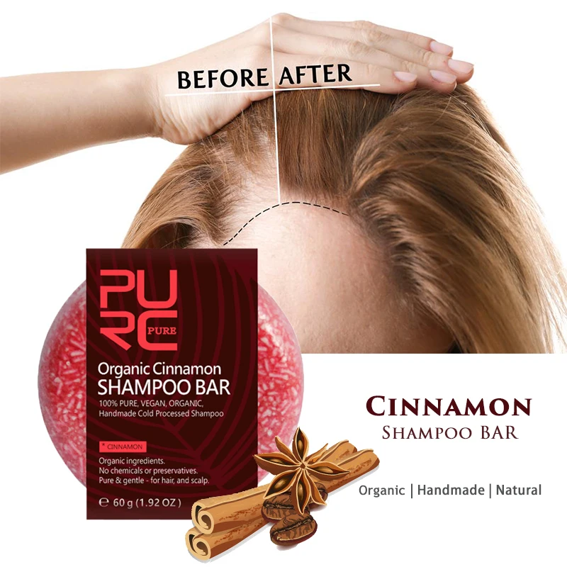

Original Hair Thickening Cinnamon Shampoo Bar Enhance Hair Root Anti Hair Loss Restoration Grow Hair Soap Hair Care