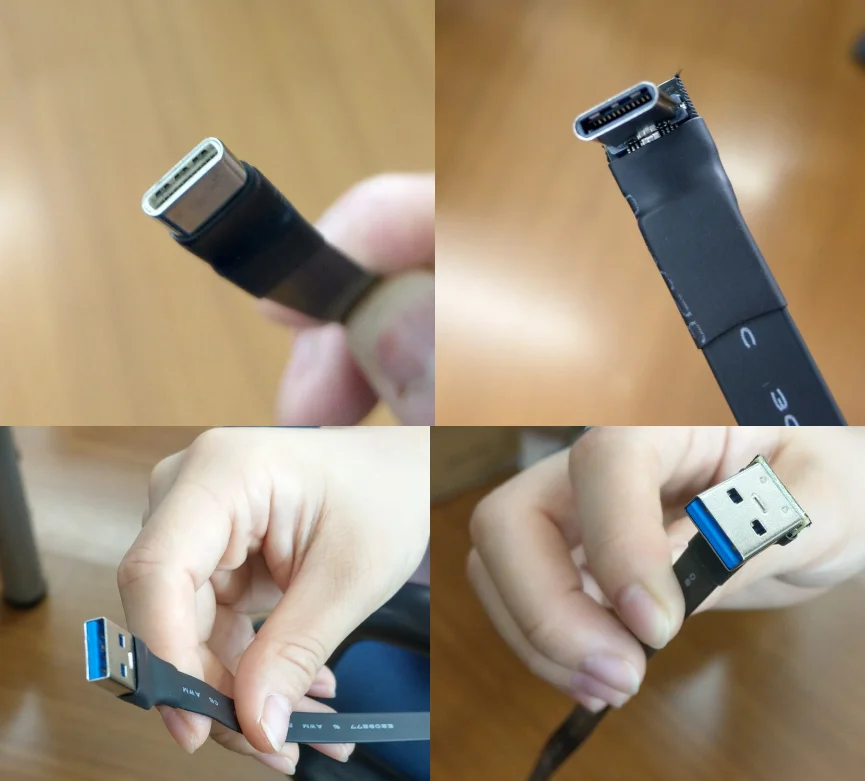 USB 3.0 Type-A Male to USB3.1 Type-C Up/Down Angle Data Sync & Charge Cable type c Cord Connector adapter FPC FPV Flat | Компьютеры и