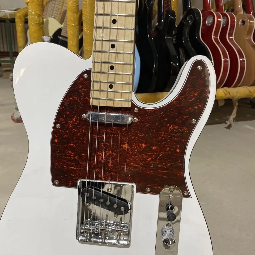 TELE Electric гитара с кленовым грифом красная черепаховая оболочка двойная
