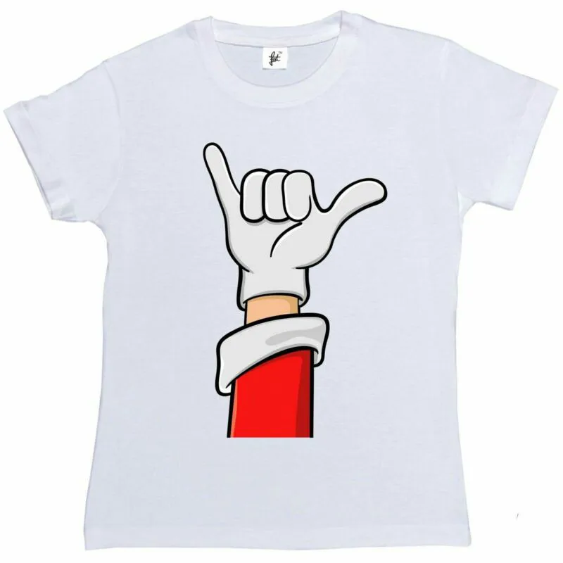 

Santa Hand Symbol Language Christmas Friend Fit T-shirt