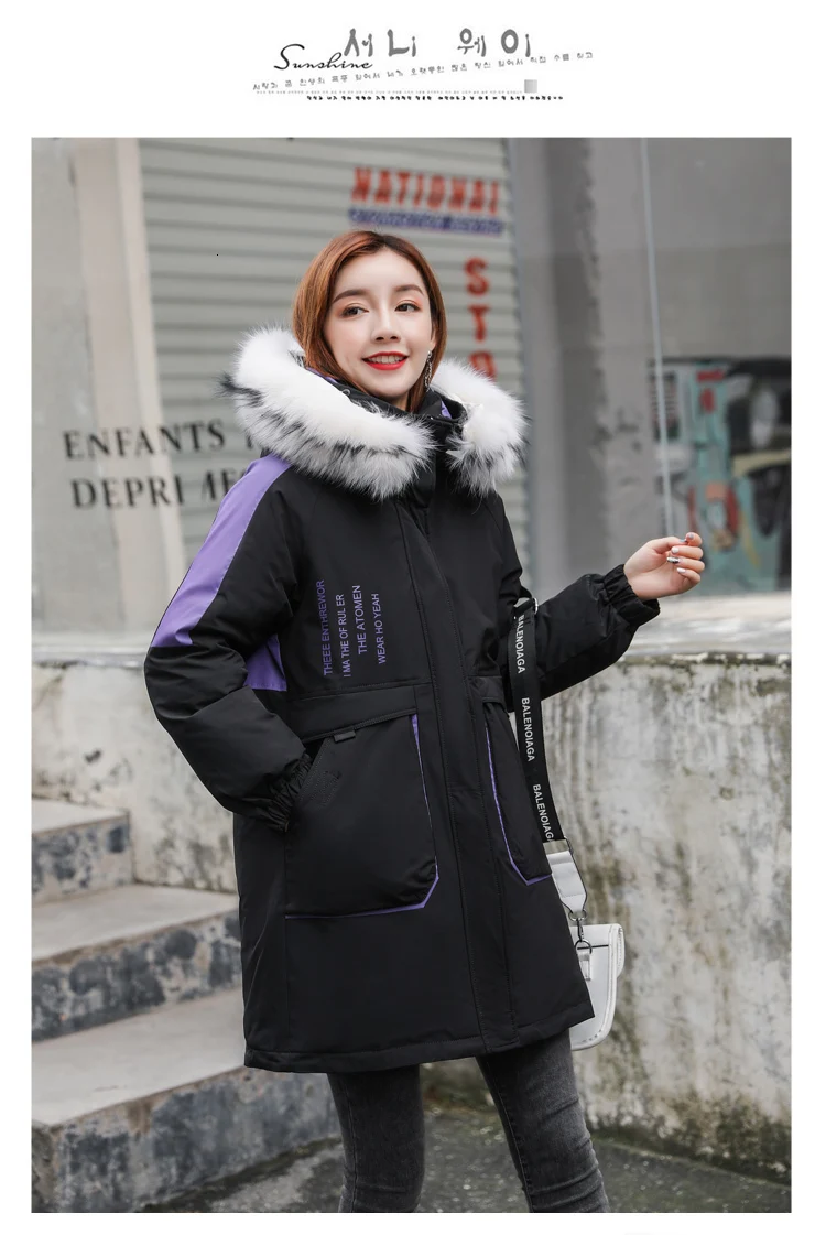 Loose Korean Winter Down Coat Women Puffer Long Female Warm Autumn Hooded Jacket For Girl Parka Feminina Coats Duck Outerwear