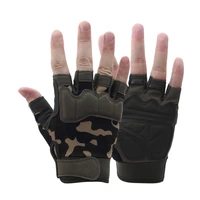 yd2011 tactical hard knuckle half finger gloves men army military combat hunting shooting paintball police duty fingerless glove