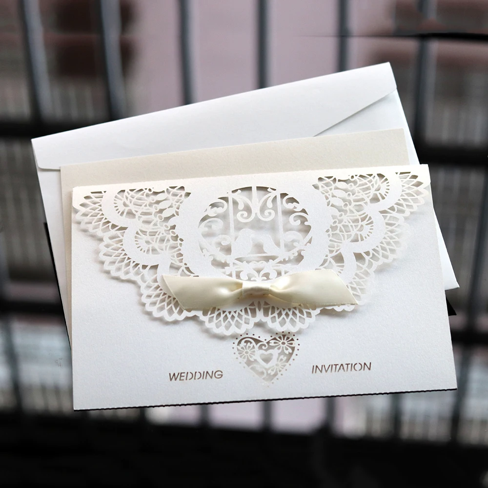 (10 шт./лот) Европейская свадебная Лазерная полая штамповка поздравительная