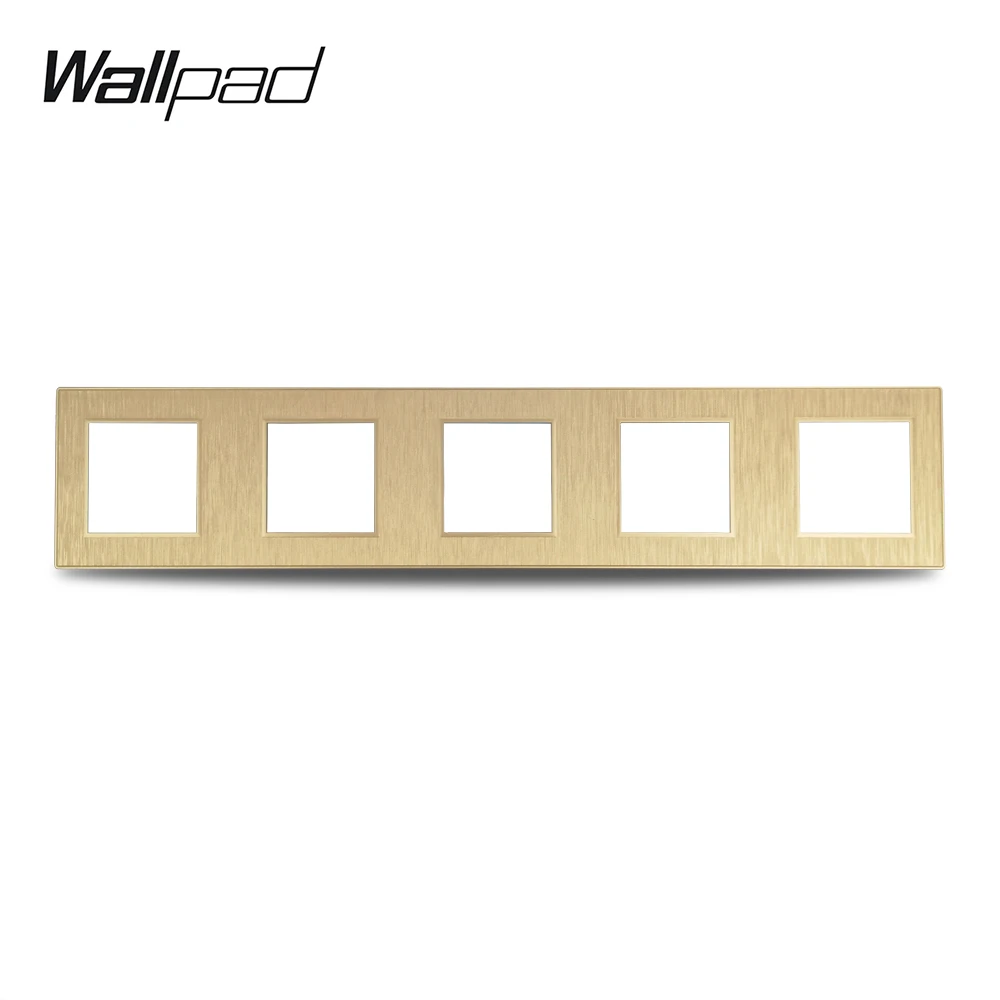 Wallpad S6 DIY Пятиместный 5 способ Золотой Матовый ПК Панель для настенных