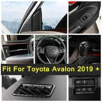 pillar a speaker steering wheel decoration cover trim abs for toyota avalon 2019 2022 carbon fiber look interior parts