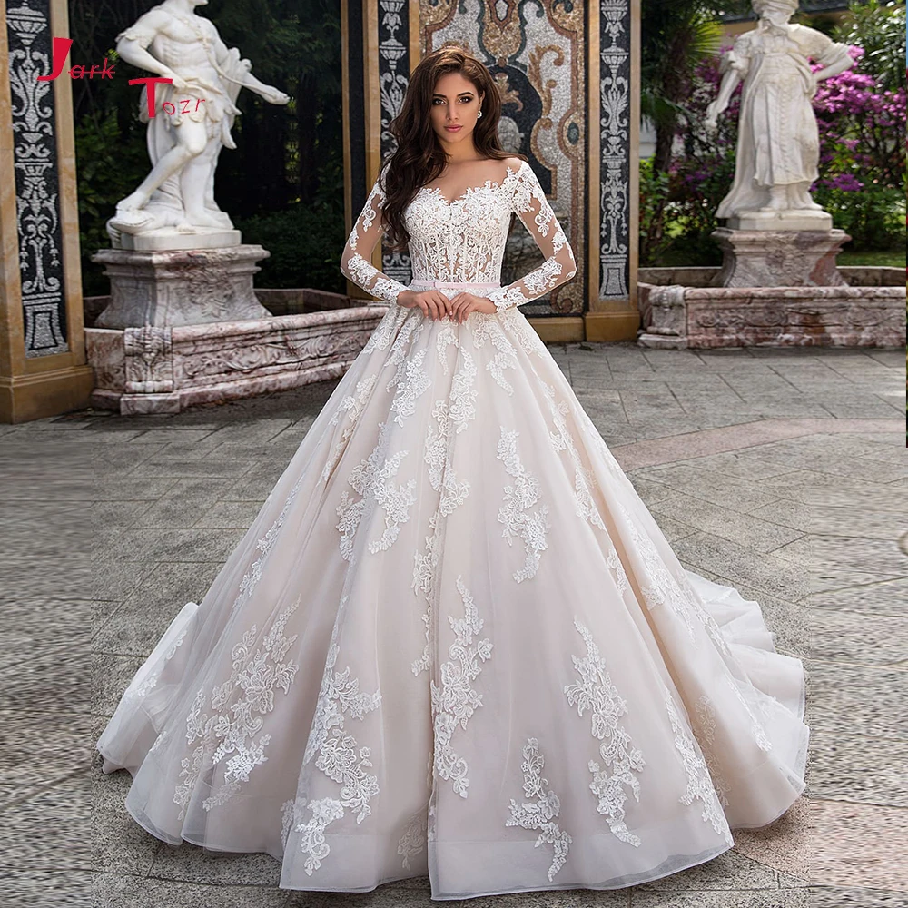 Новое поступление свадебное платье трапециевидной формы Vestidos De Boda длинные