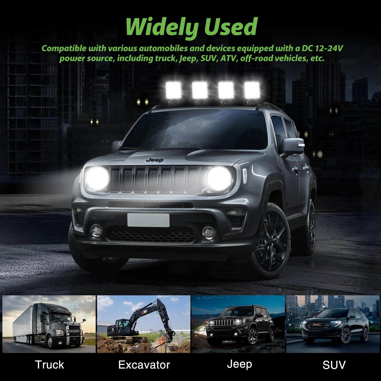 1 шт. 48 Вт квадратный светодиодный Spo Llight работы точечные светильники H-7 H-4