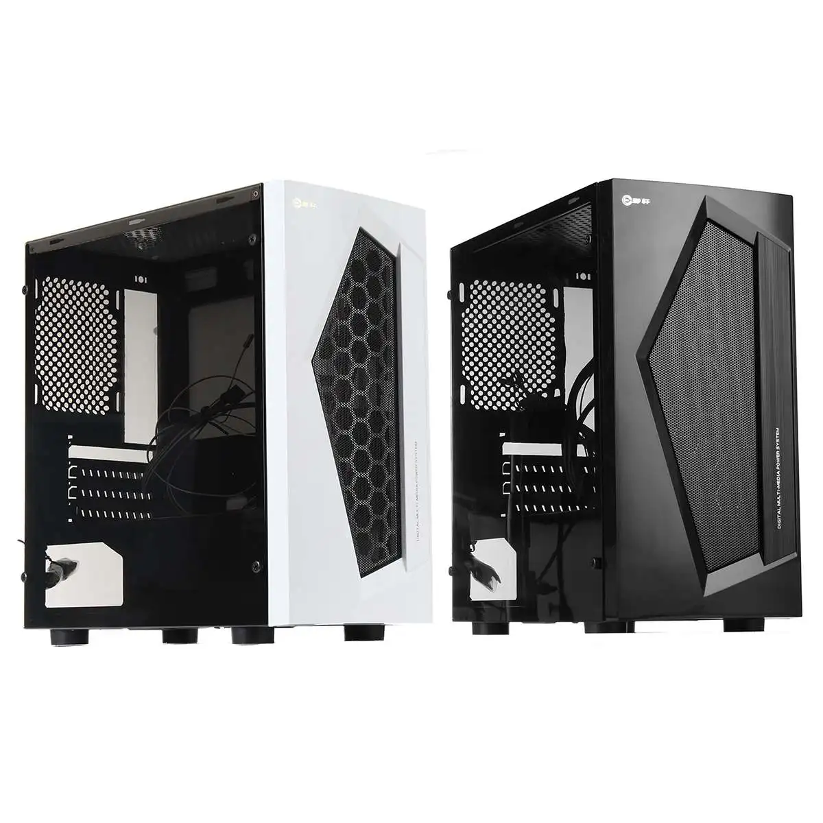 

370x185x380mm Computer Case ATX 8 Fan Ports Gaming PC Case USB 3.0 For M-ATX/Mini ITX Motherboard Black/White