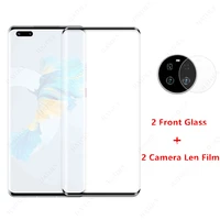 2pcs for huawei mate 40 pro glass for huawei mate 40 pro plus tempered glass mate 30 30e p40 pro plus screen protector len film