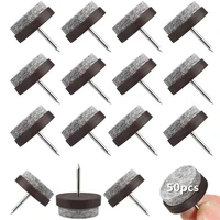50 pcs furniture glidenail on plastic slider pad floor protector for wooden leg feet of chair table sofaabout 22mm0 87inch