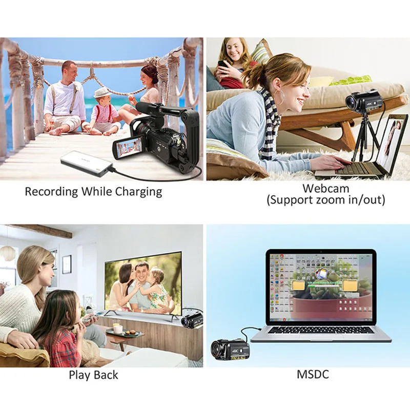 Профессиональная видеокамера ночного видения Ordro AC3 с цифровым зумом Wi-Fi для YouTube |