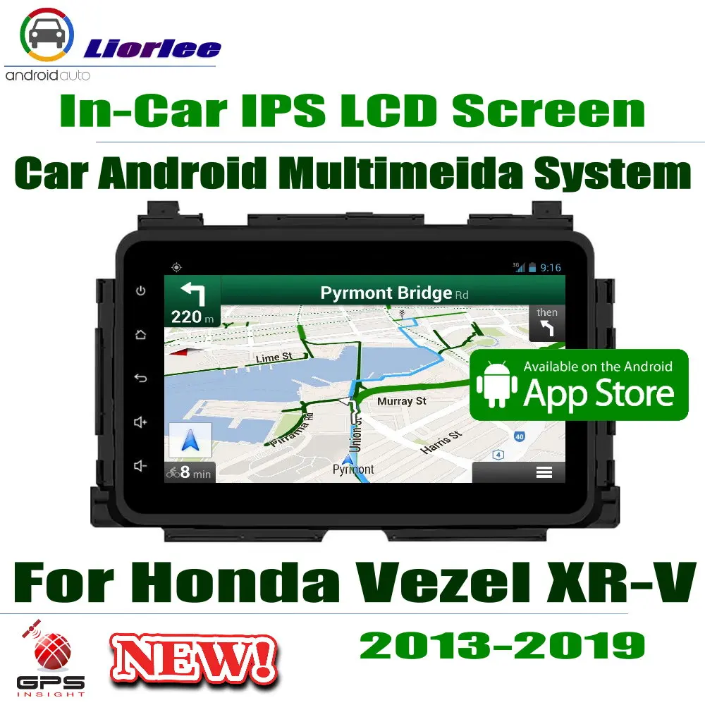 Автомобильный радиоприемник 8 дюймов HD 1080P IPS LCD экран Android Core для Honda Vezel XR V 2013 2019 BT